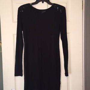 H&M Dress with Shoulder Pads and Sequin Detail